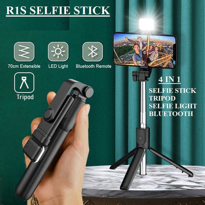 4 in 1 Tripod Selfie Stick With Remote Control